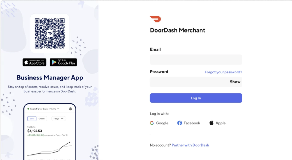 doordash merchant portal